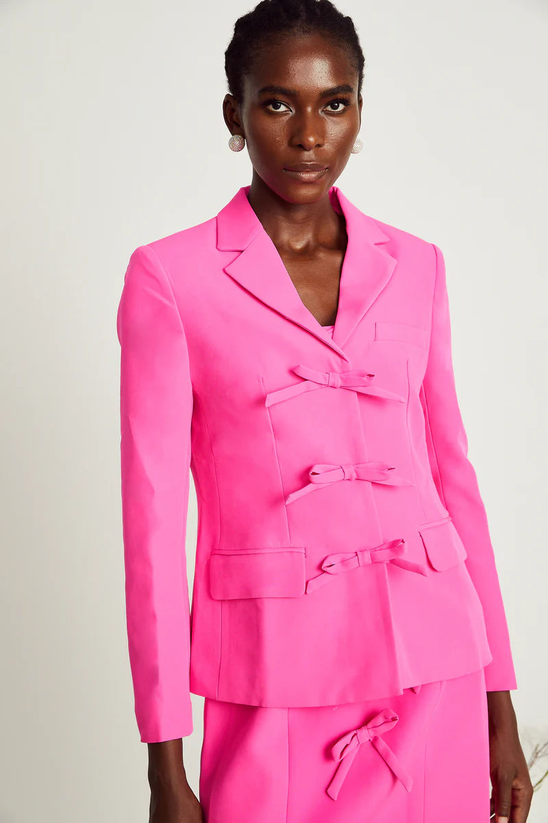 Veste et tenue de robe à bowknot rose valérise