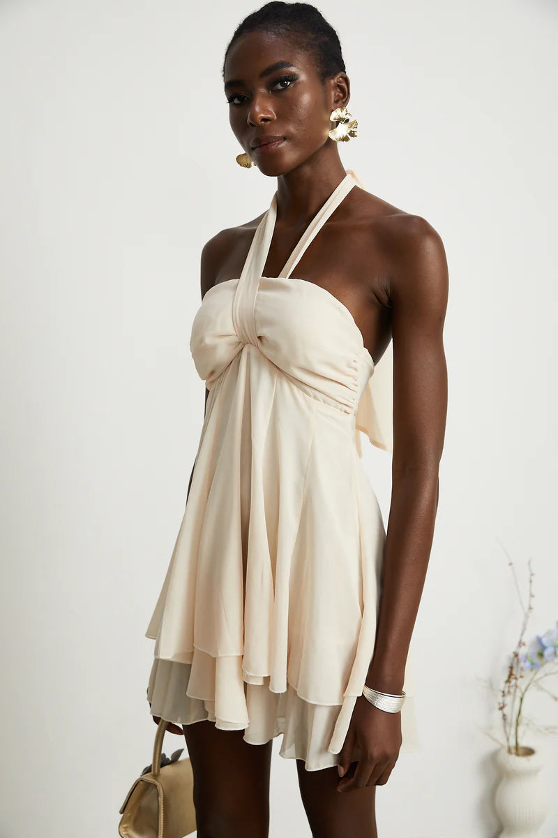 Esmerie Bustier Sans manches en arrière Mini robe