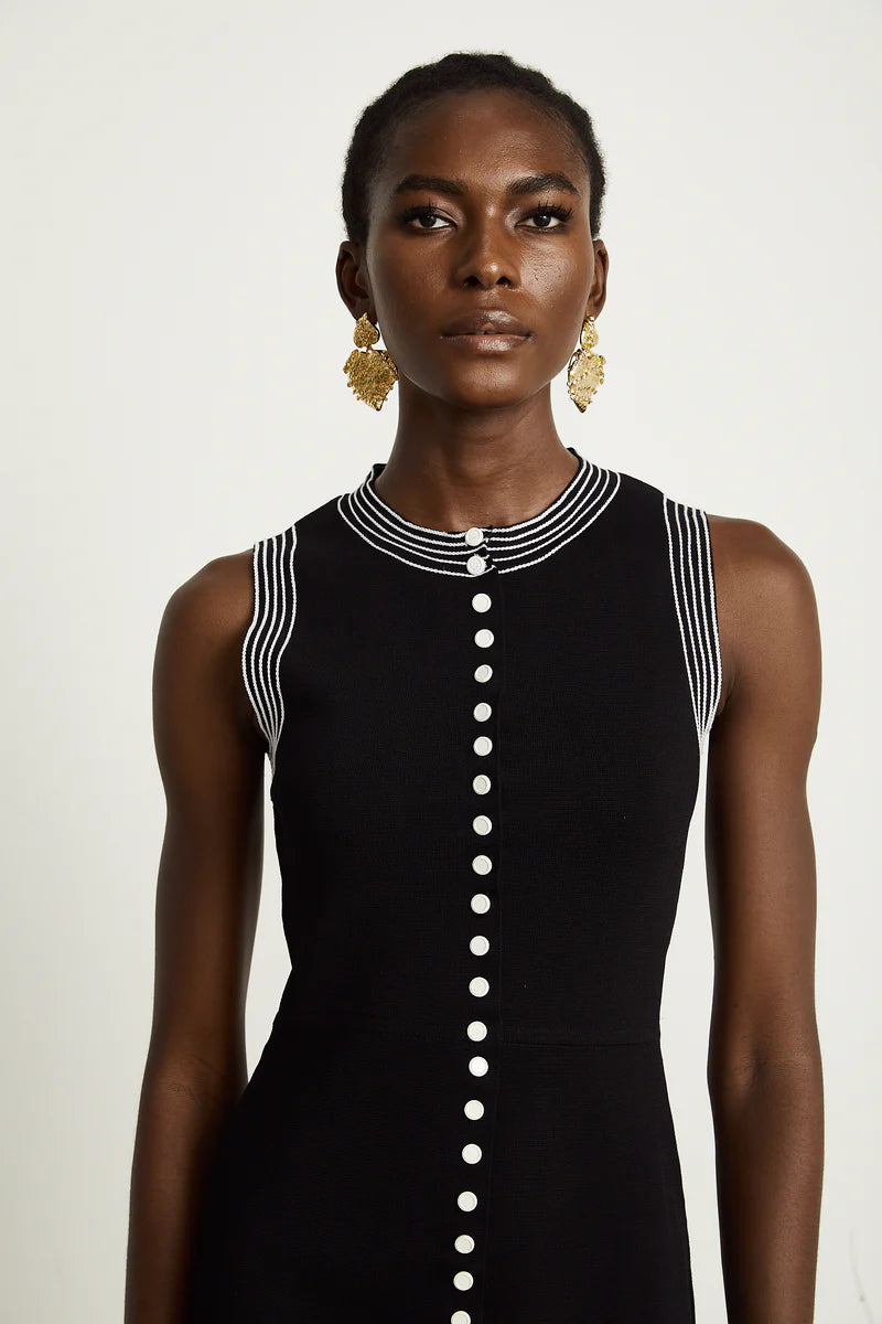 Colette Mini robe tricotée contrastée-trim
