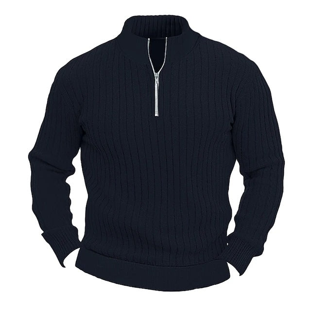 Strip thickened knitted sweater men