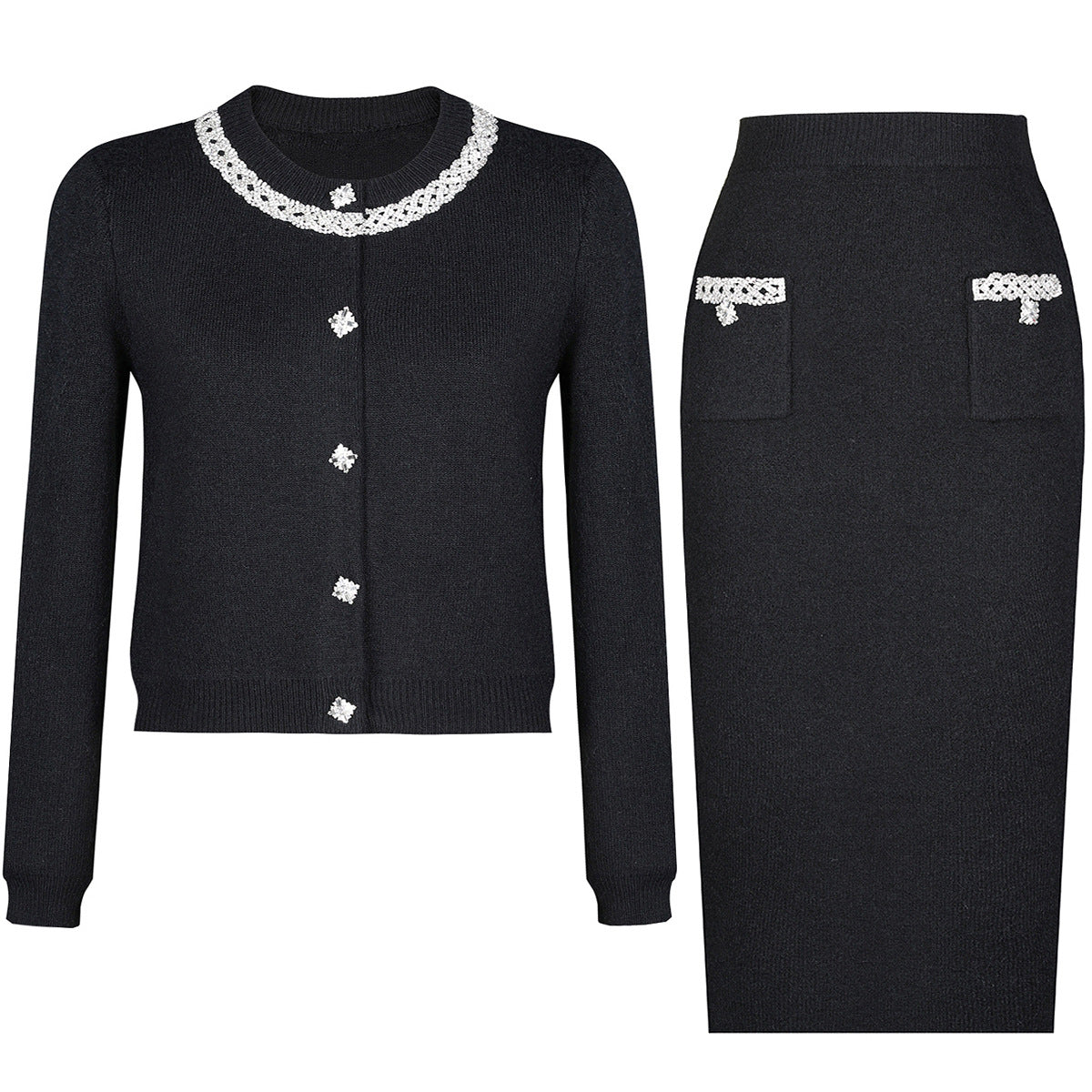 Cashmere Small Fragrance Jacket + Skirt Set