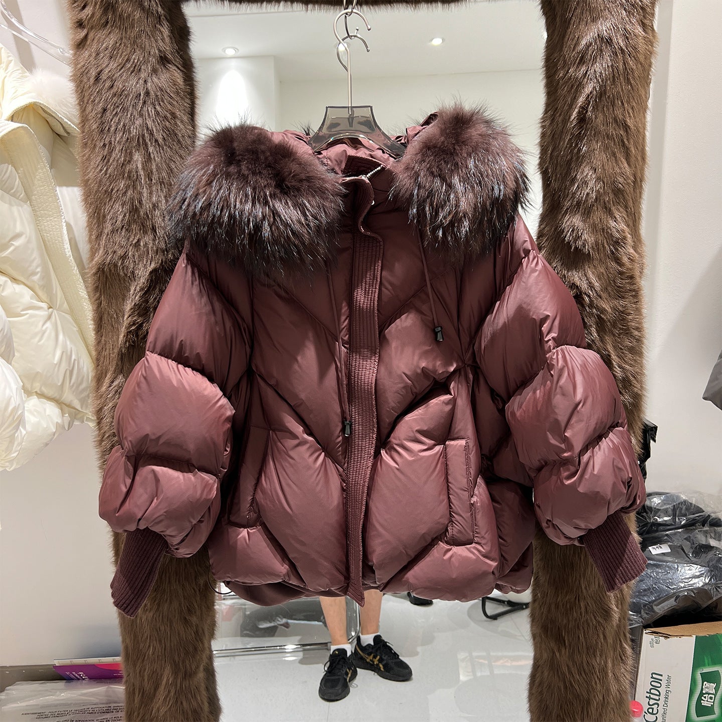 Loose thickened fashion duck down jacket