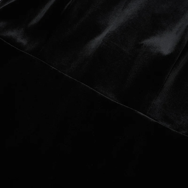 Caisa embellished turtle-neck black dress