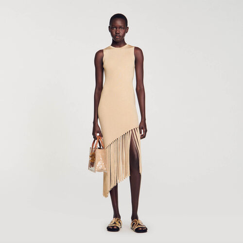 Out of stock ASYMMETRICAL FRINGED MAXI DRESS PALMA PARIS Out of stock ASYMMETRICAL FRINGED MAXI DRESS PALMA PARIS