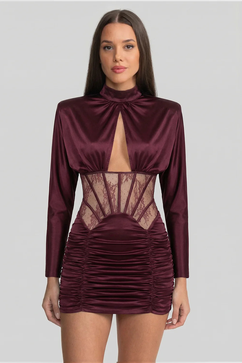 princess polly baby blue dress Leely Women Burgundy Velvet Drape Long Holiday Party Dress Mermaid Formal Dress
