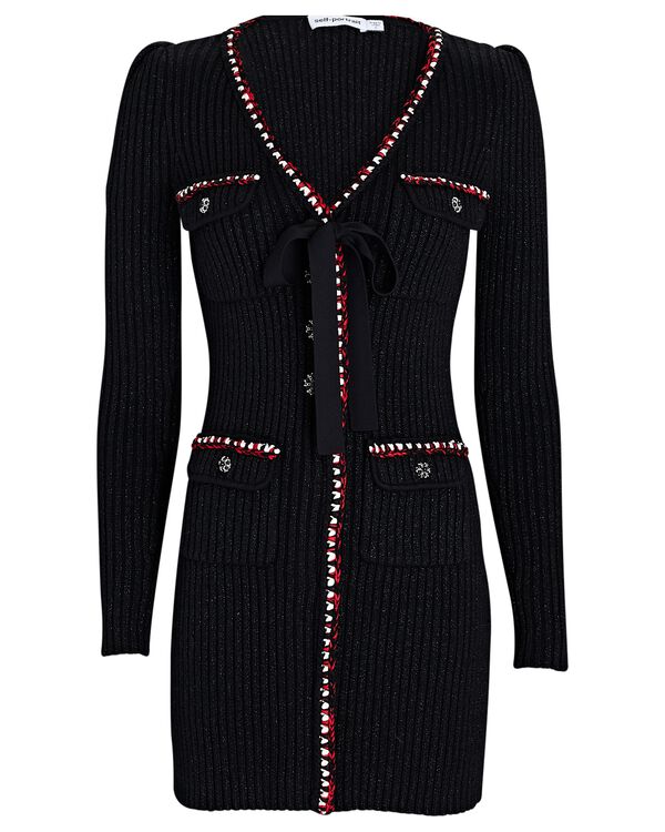 SELF-PORTRAIT Lurex Cotton-Wool Knit Mini Dress SELF-PORTRAIT Lurex Cotton-Wool Knit Mini Dress
