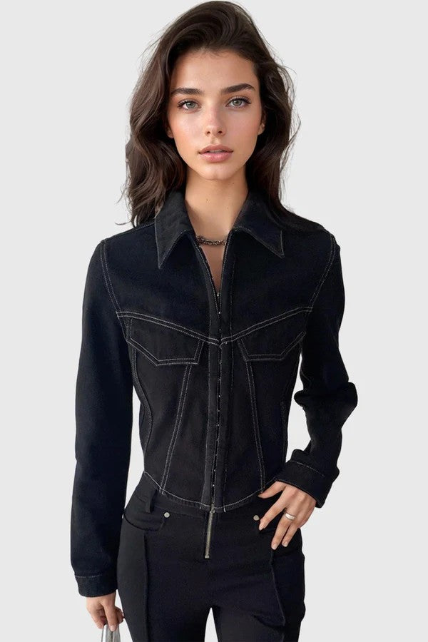 Kurze Jacke mit Haken