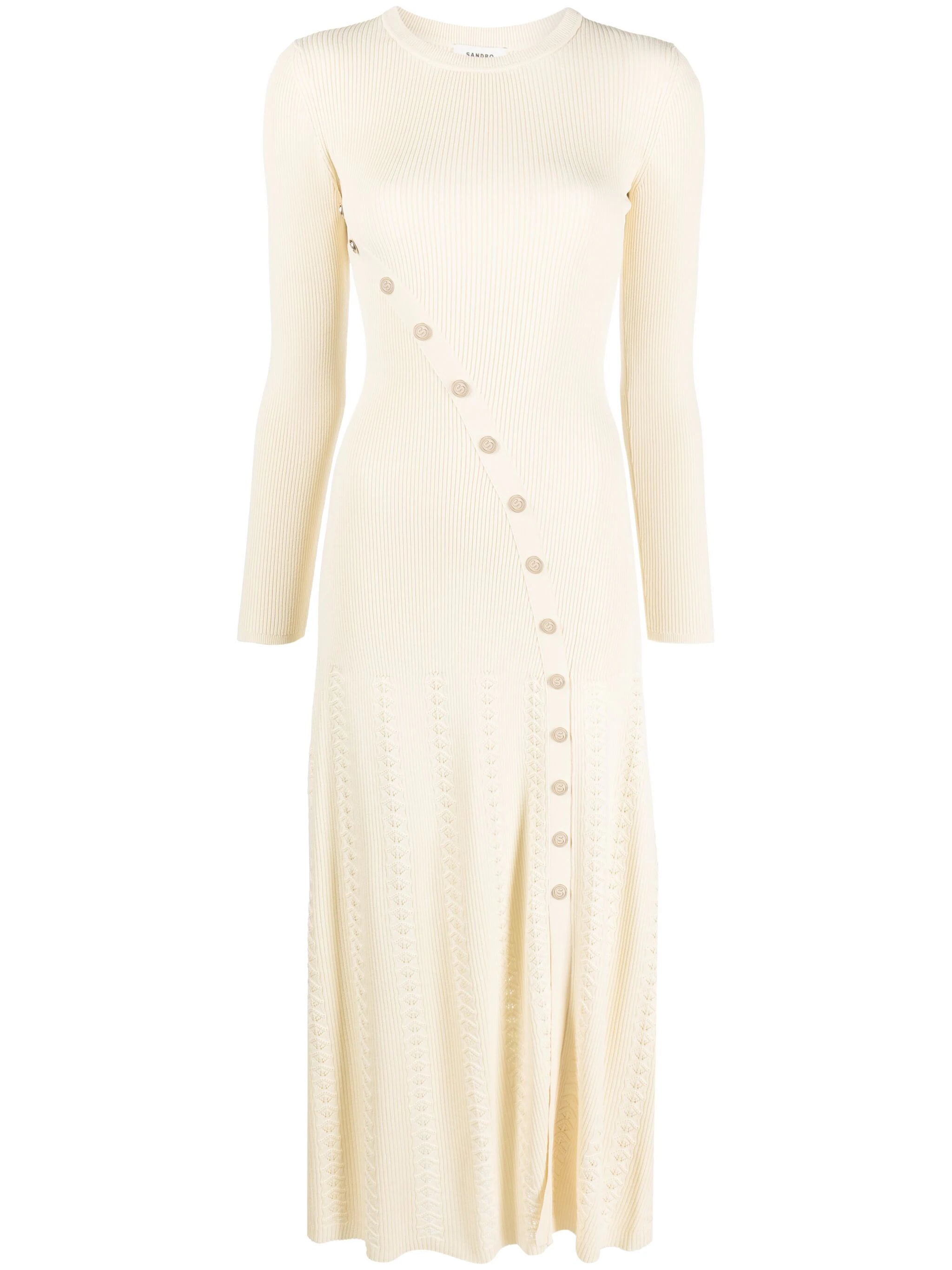 SANDRO ribbed-knit midi dress PALMA PARIS SANDRO ribbed-knit midi dress PALMA PARIS