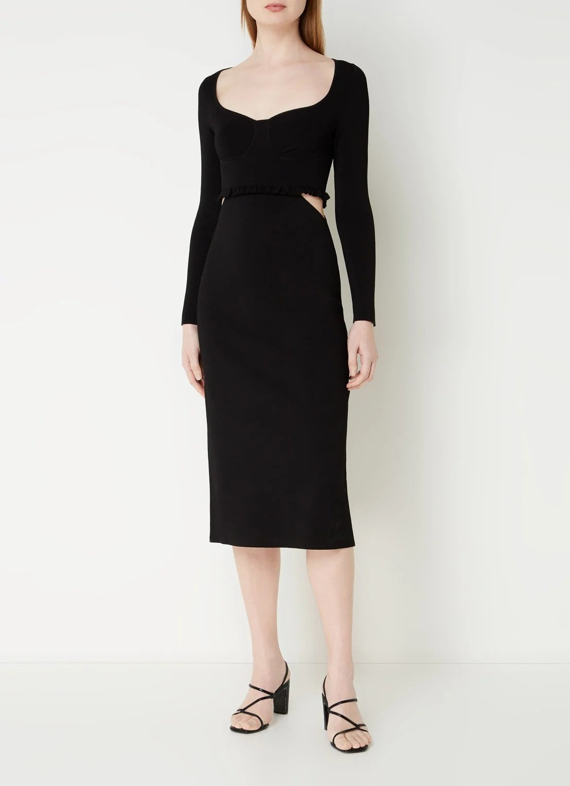 pencil cut long dress Amazon.com: Verdusa Women's Twist Cut Out Front Drawstring Side Split Thigh Round Neck Tank Dress Long Pencil Dress Black L : Clothing, Shoes & Jewelry