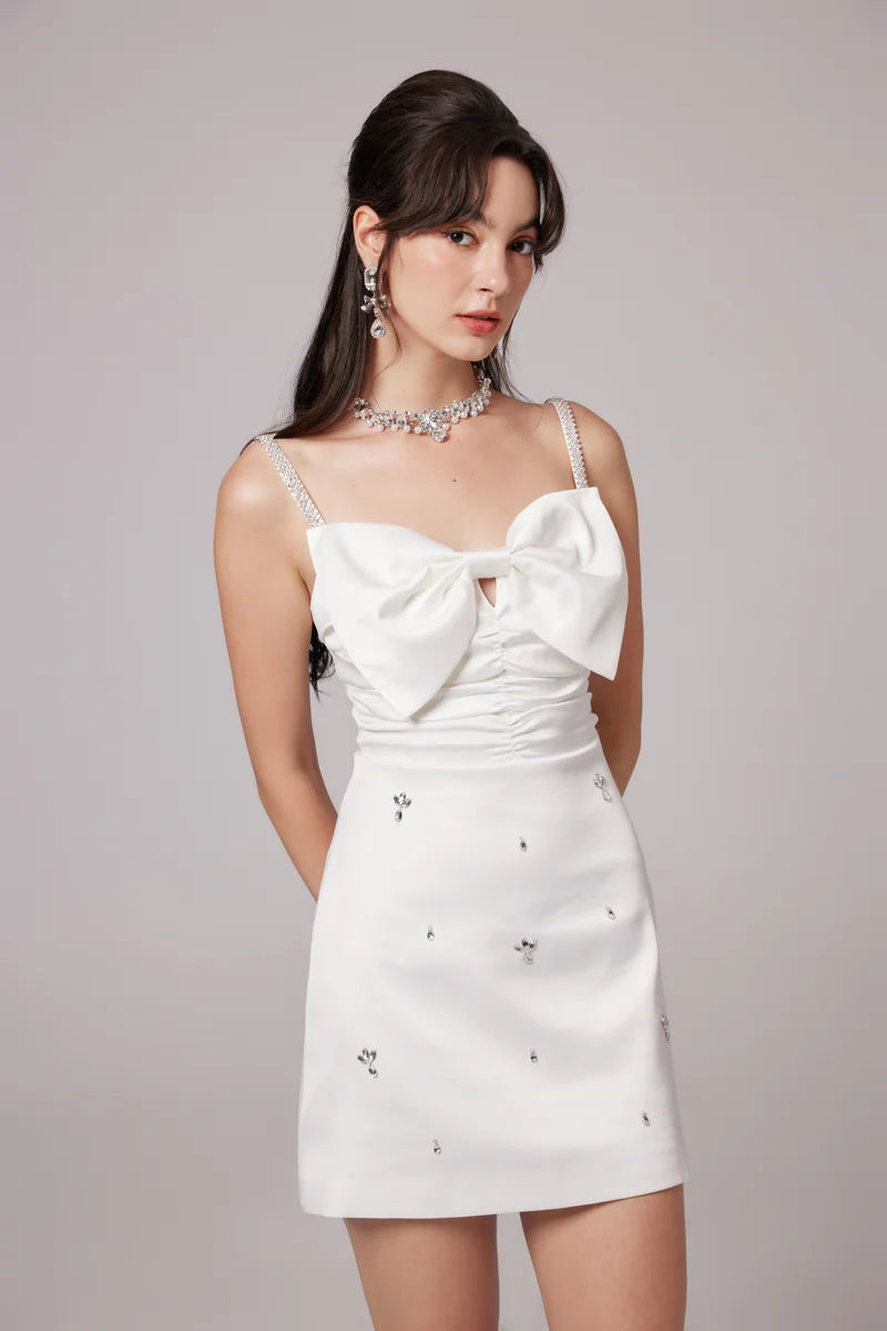 crystal embellished mini dress Anastasia white crystal-embellished Size:8 years old Men's Super Wrangler Oversized style back for an ED20887VK