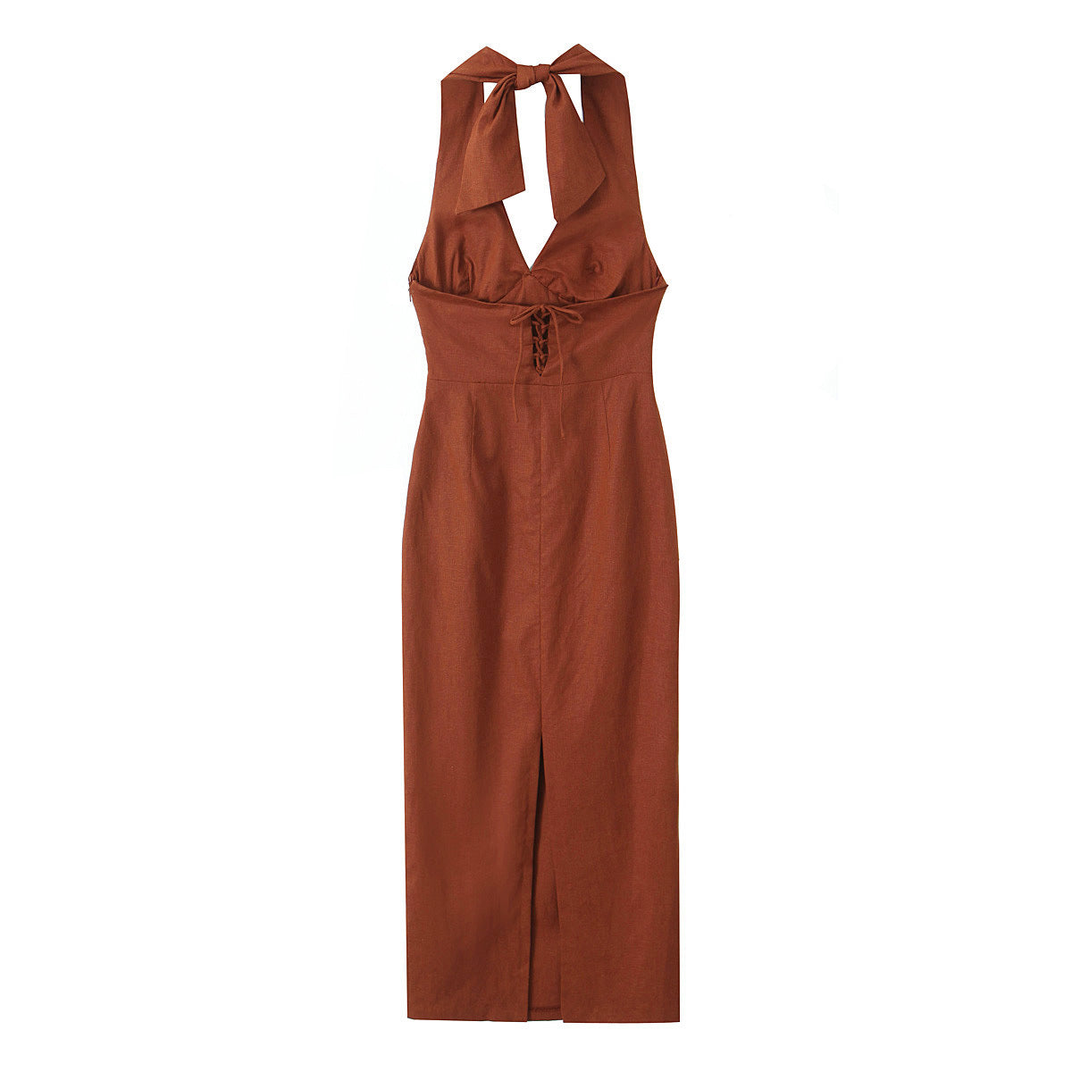 Zar Linen-blend Slim Fit Midi Dress