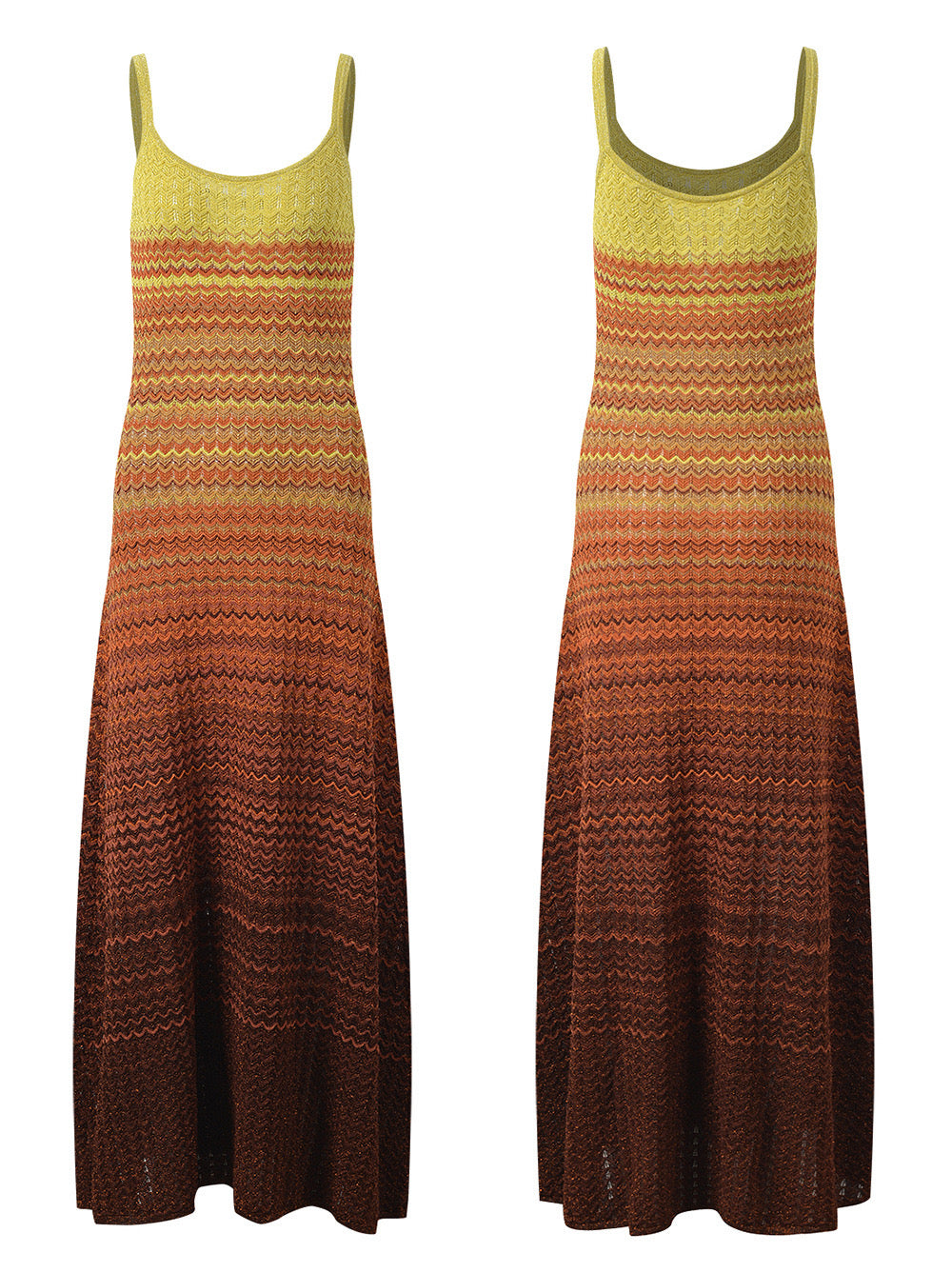 gradient pointelle-knit maxi dress gradient pointelle-knit maxi dress