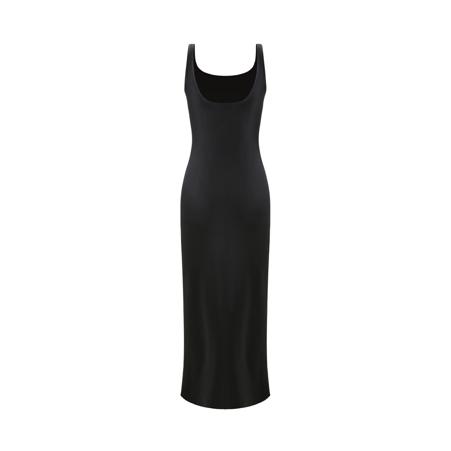 Fitted mid-length hip-wrapping dress