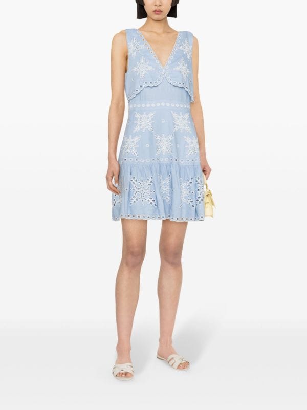 Mini-robe en broderie anglaise Lio