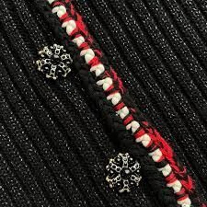 Selbstporträt schwarzer Lurex-Kontrastverkleidung Midi Kleid Kleid