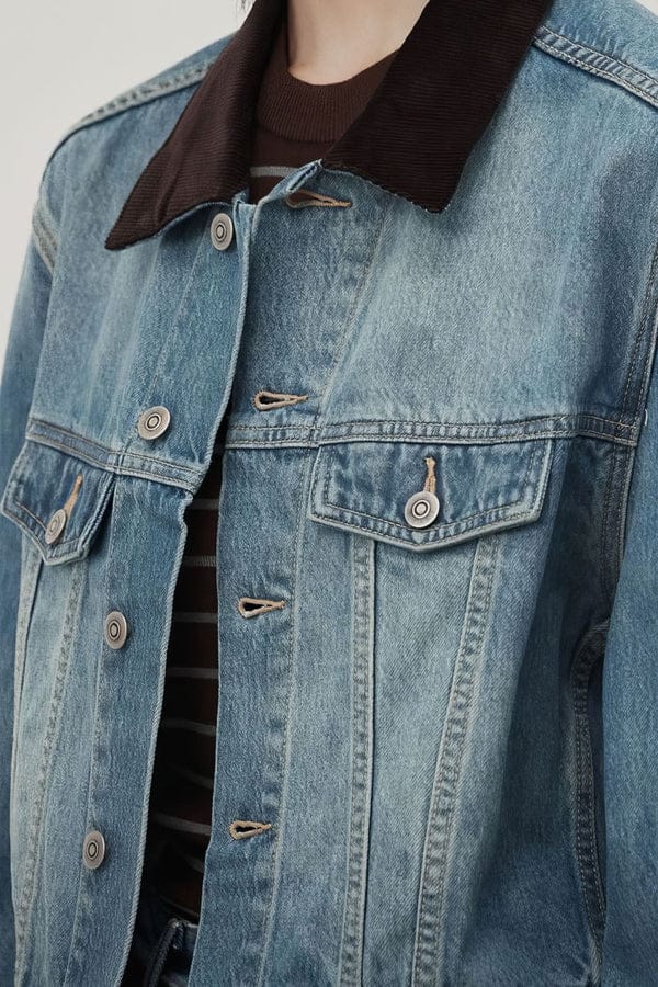 Veste courte en jean vintage