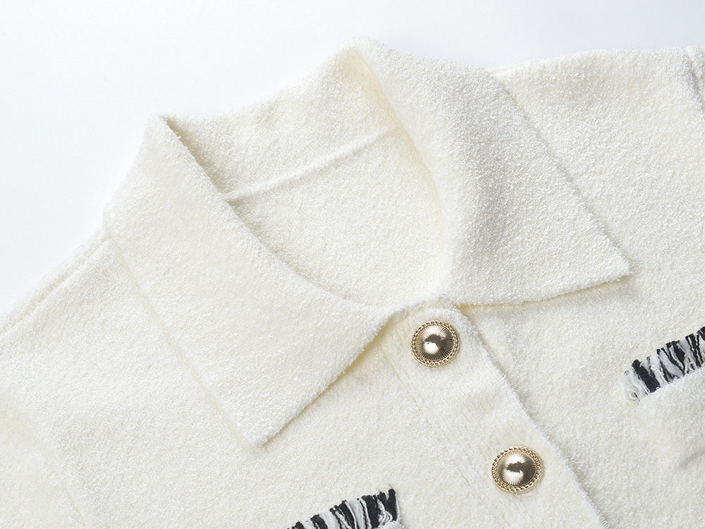 Jupe fine à col polo de célébrité de tempérament français