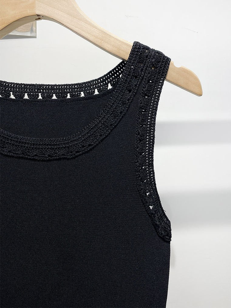 Palma black fringe Dress