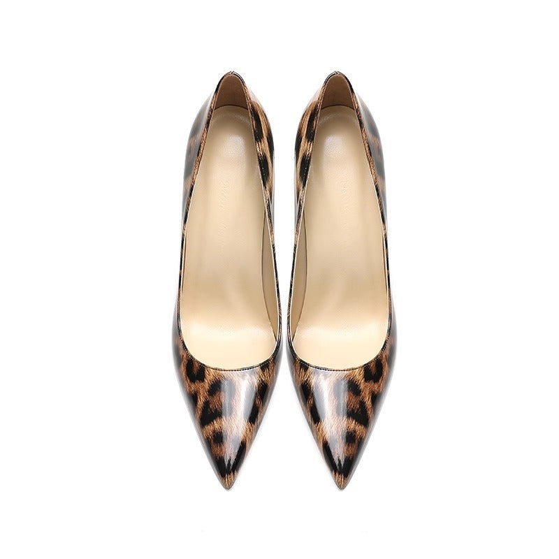 Leopard Print Red Sole High Heels