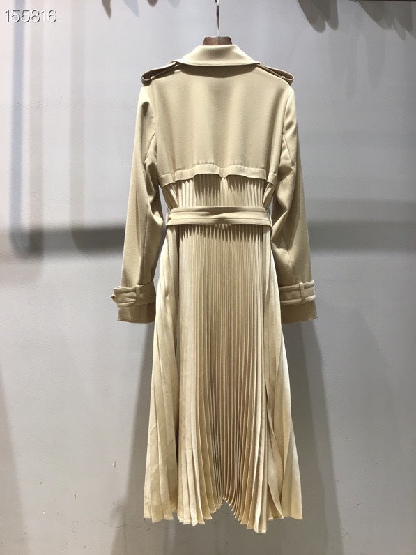 Ruffled Design Trench Coat