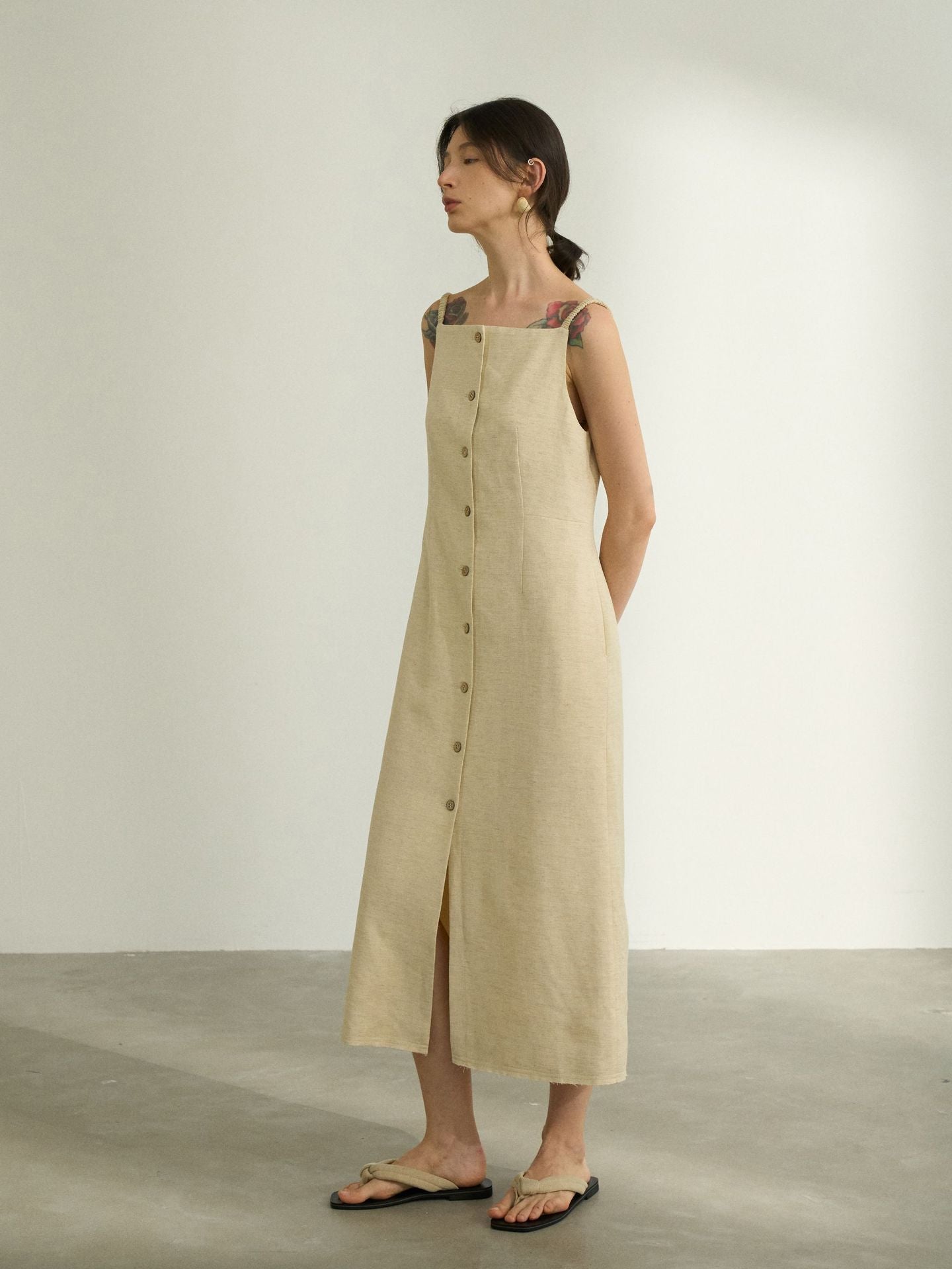Robe boutonnée pour femme