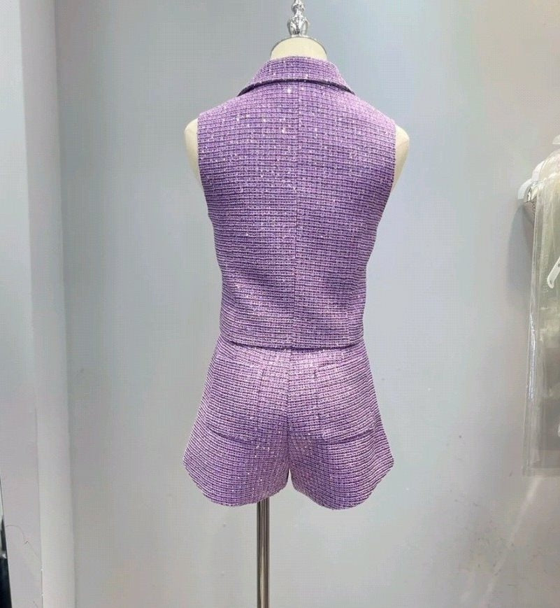 Ensemble short à paillettes