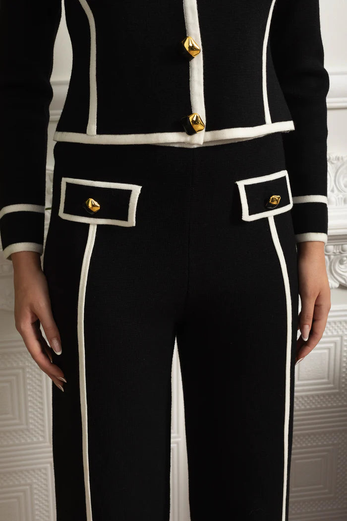 Tailored Ensemble With Contrasting Trim - Black