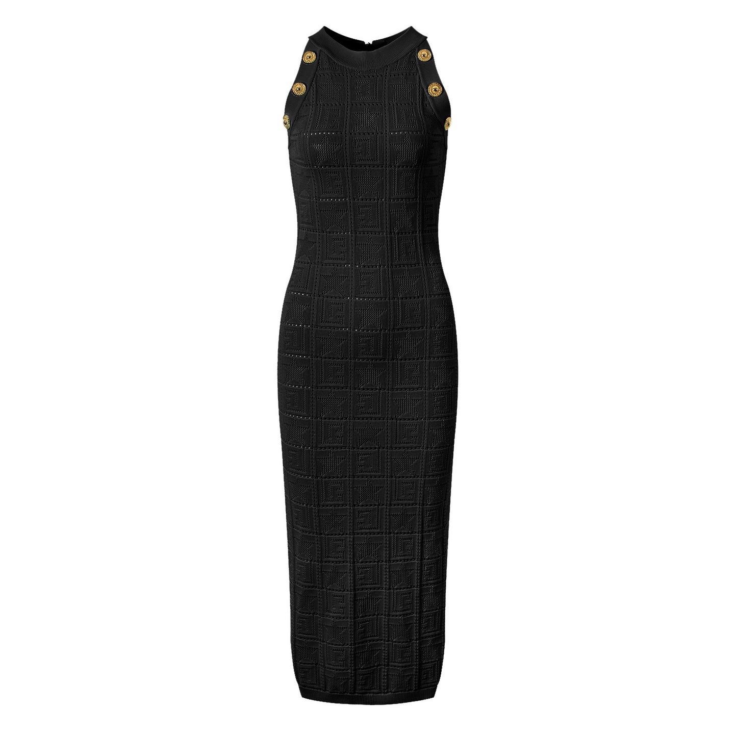 Nouvelle robe sans manches à boucle en métal printemps/été 2024