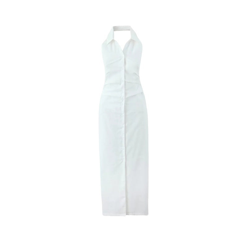 Robe sans suspension nojoud halterneck