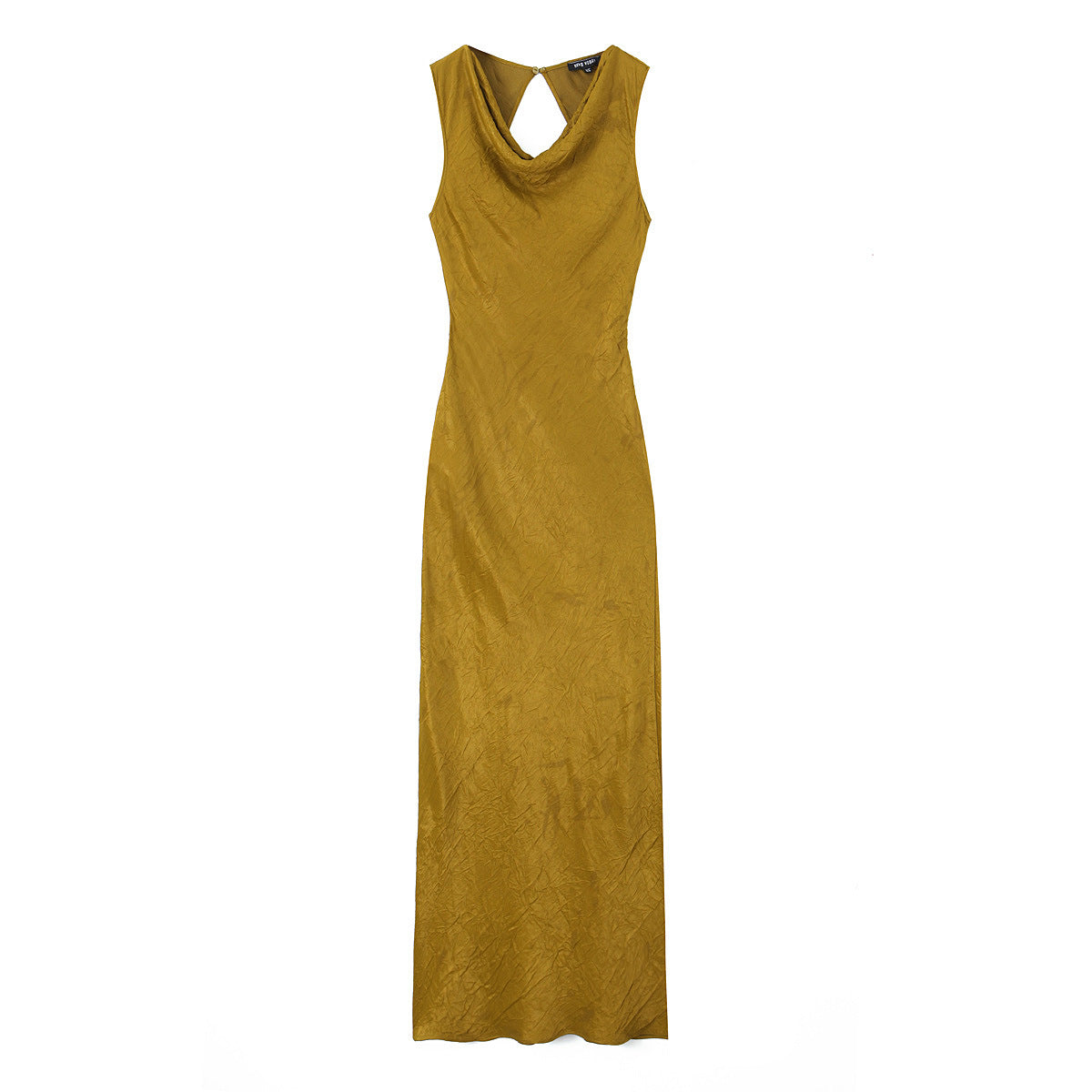 Robe plissée dos nu sans manches