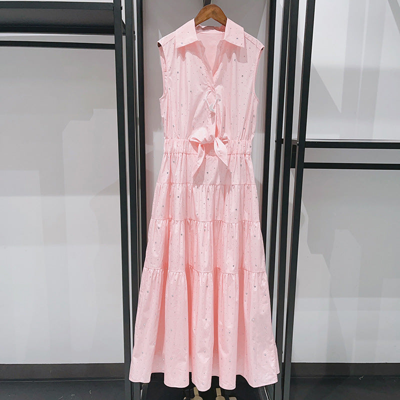 Waist Polo Neck Dress