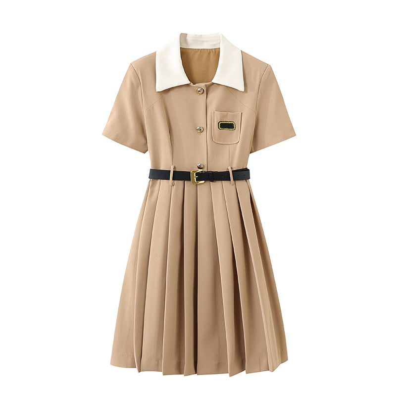 Robe à revers français pour femme