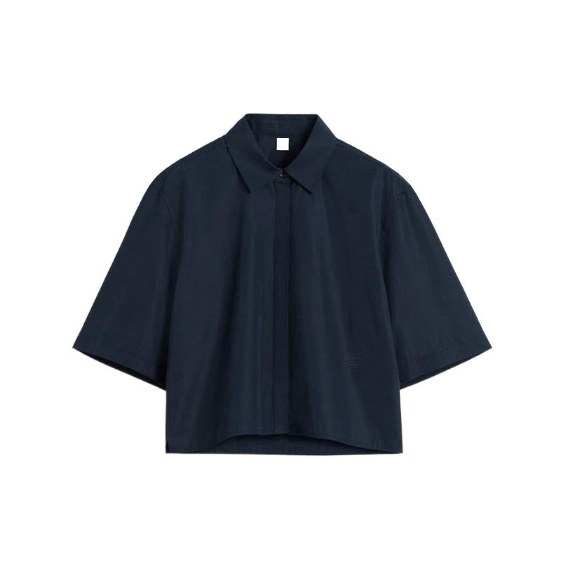 Haut ample à manches courtes et revers assortis Zar