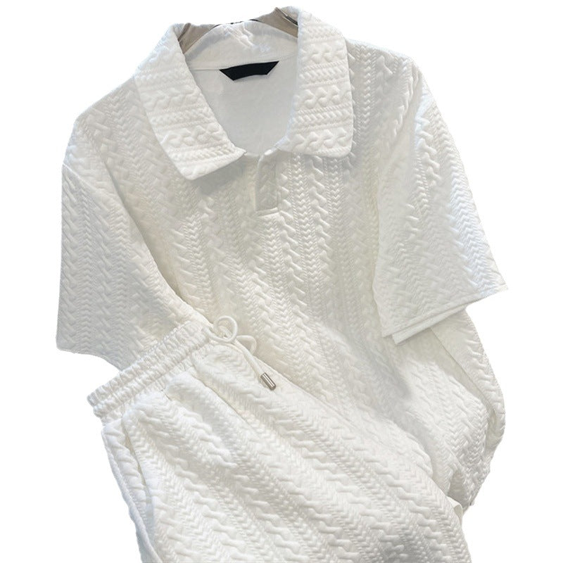 Cloud Knit Polo Shorts Co-ord Set