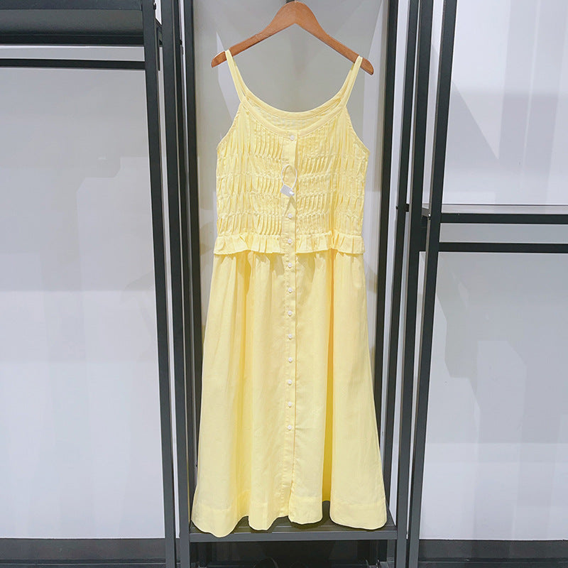 Waist Slip Dress Single Row dress