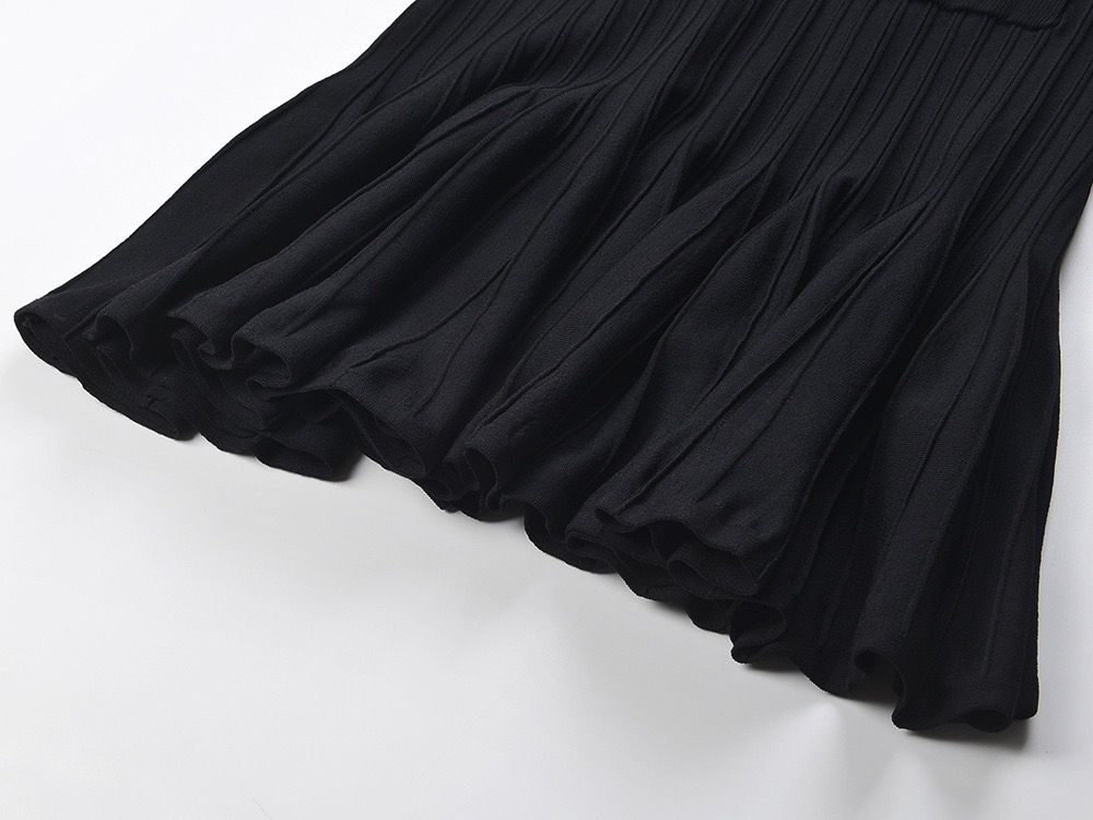 Commuter Pleated Cinched Waist Slim Dress Cruise 2023 New Bootcut Short Sleeve Skirt