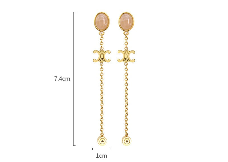 CELINE triumphal arch C-shaped stud earrings