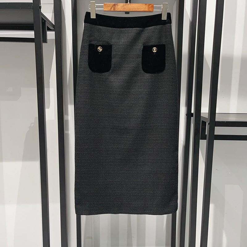 Ensemble de jupe de hanche de veste de boucle