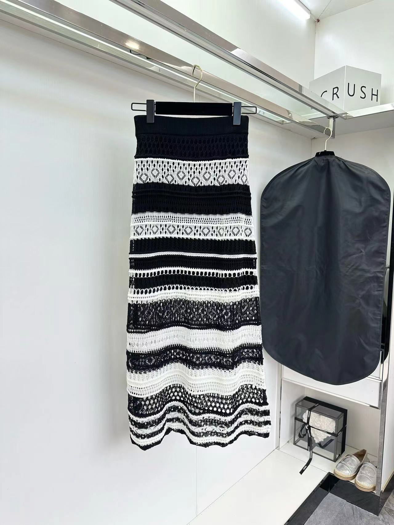 Ensemble de crochet creux rayé