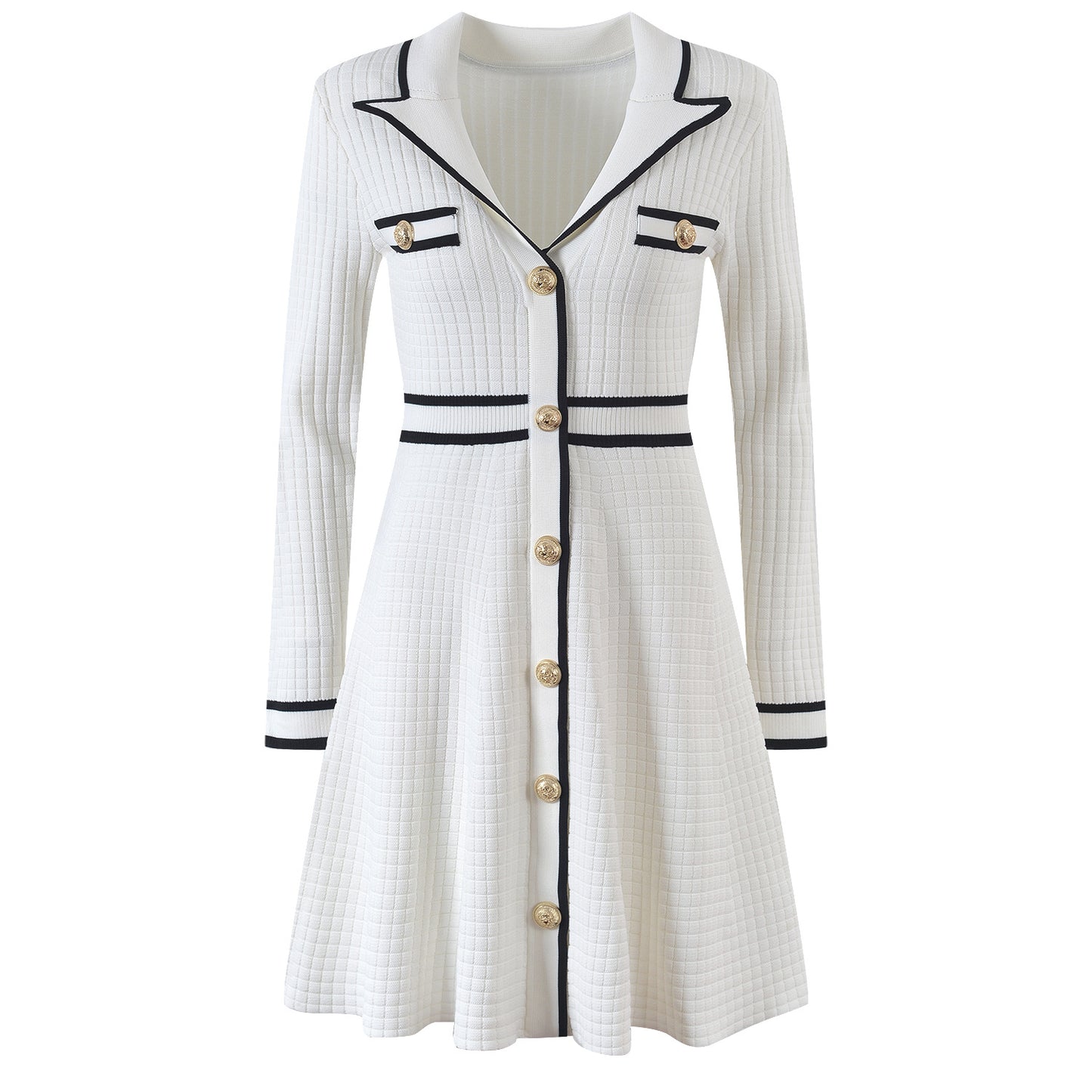 Jupe trapèze multicolore à taille fine