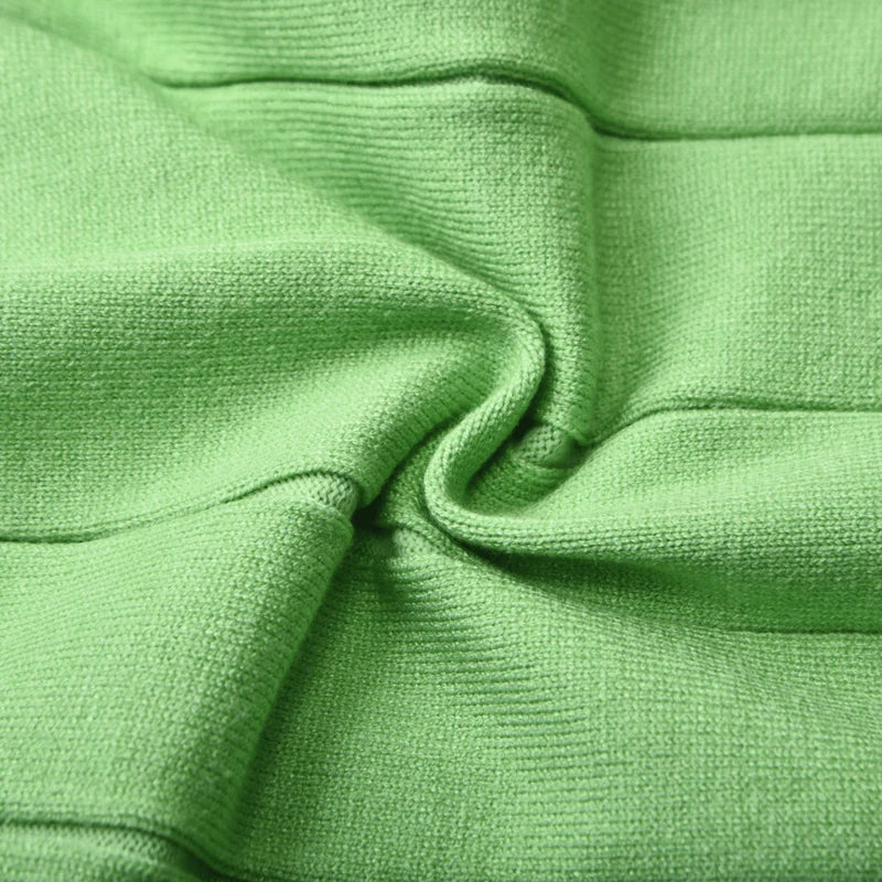 Ensemble de correspondance de cardigan et de robe en tricot vert chava