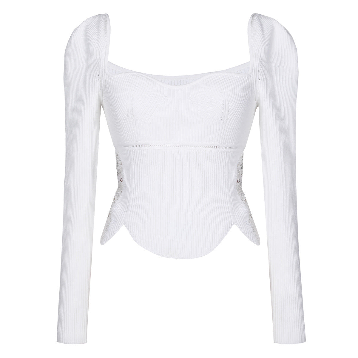 Waist lace knitwear fashion pull