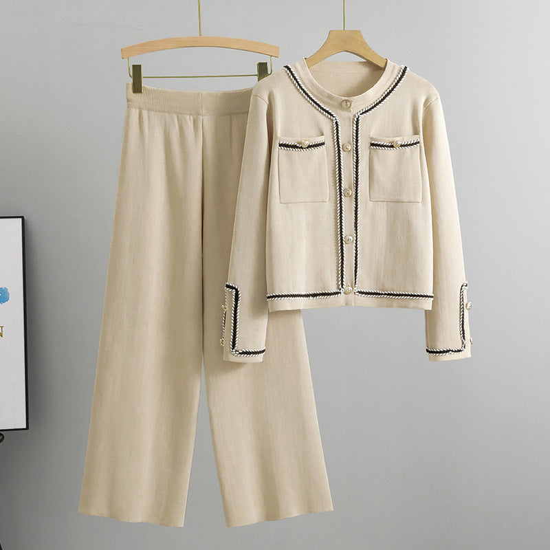 Ensemble de cardigan rond