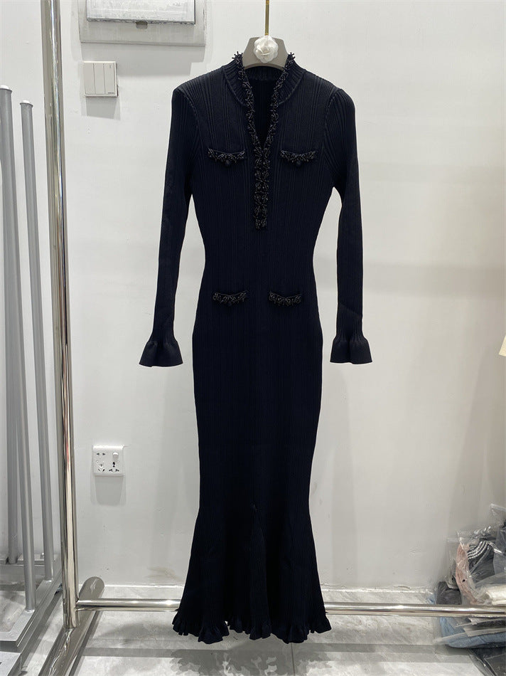 Lotus leaf sleeves dress