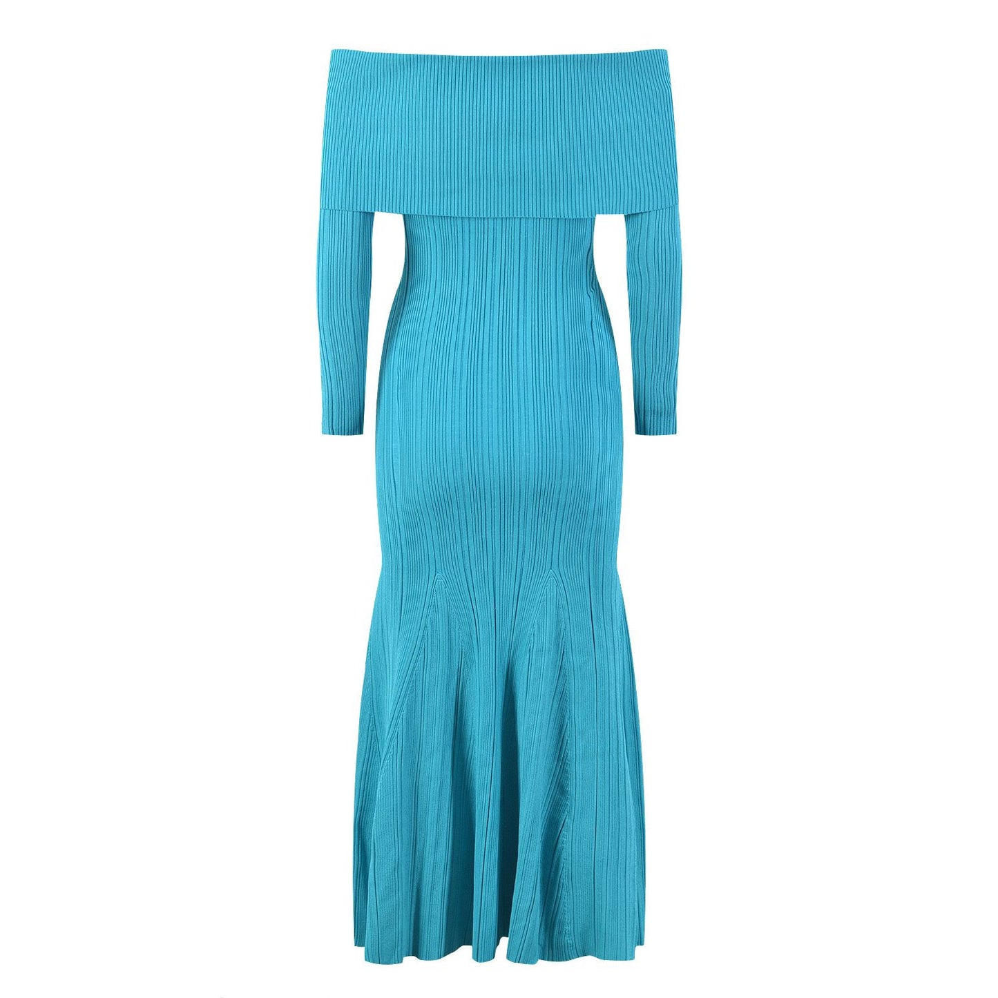 Robe longue en viscose côtelée Selfportrait