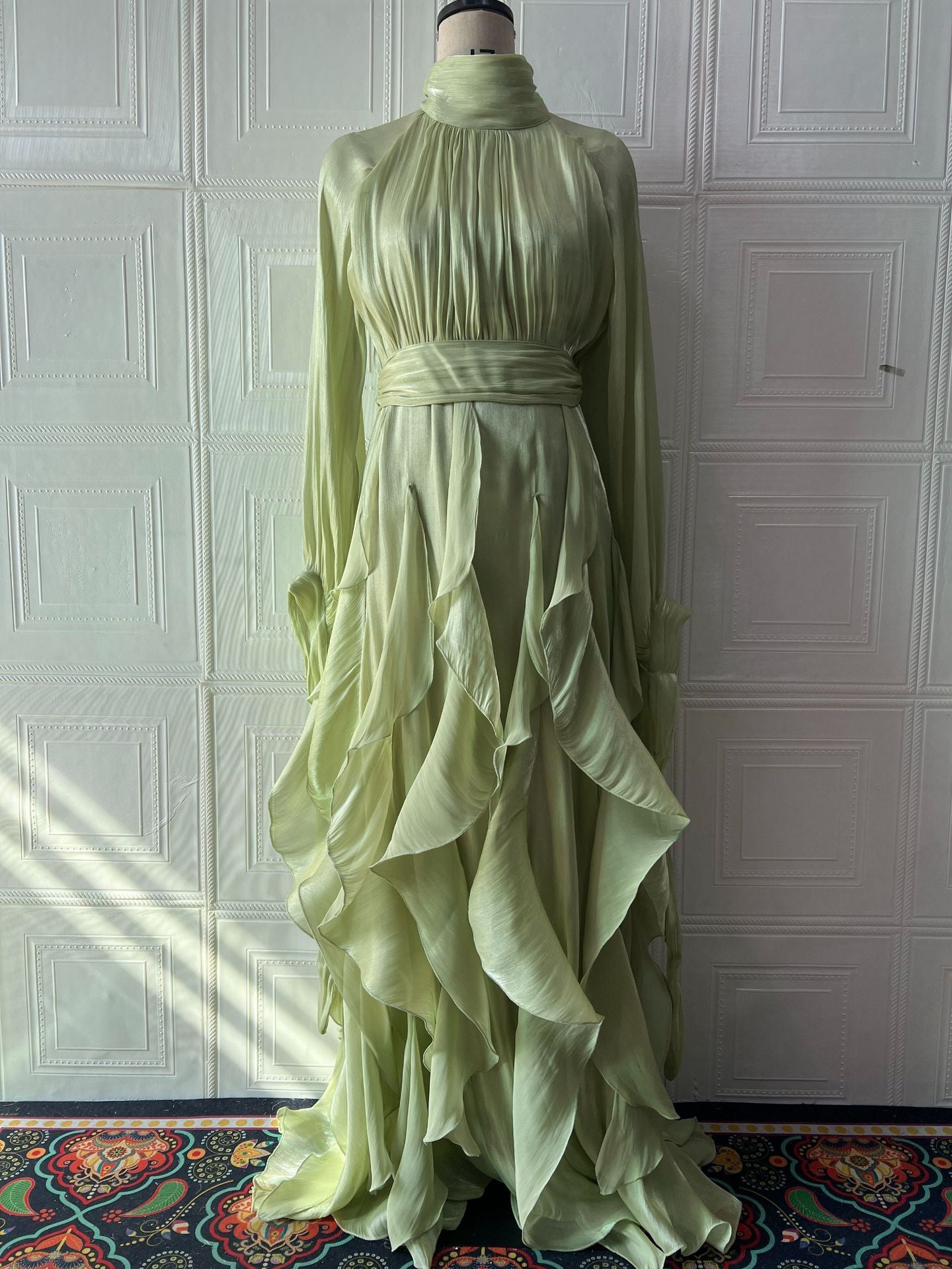 Ruffled slim dress new
