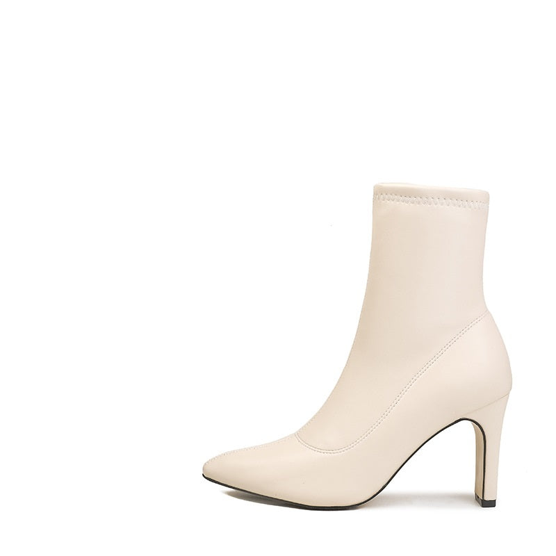 Toe Block Heel Boots