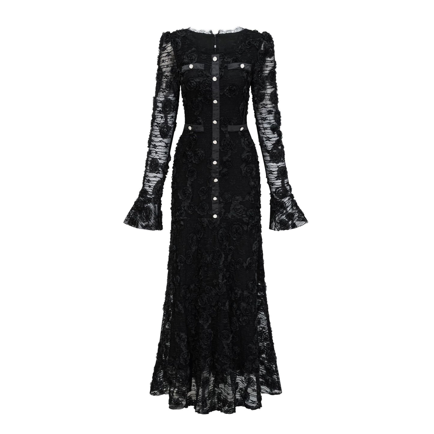 Slim-Fit Banquet Gown Long Dress