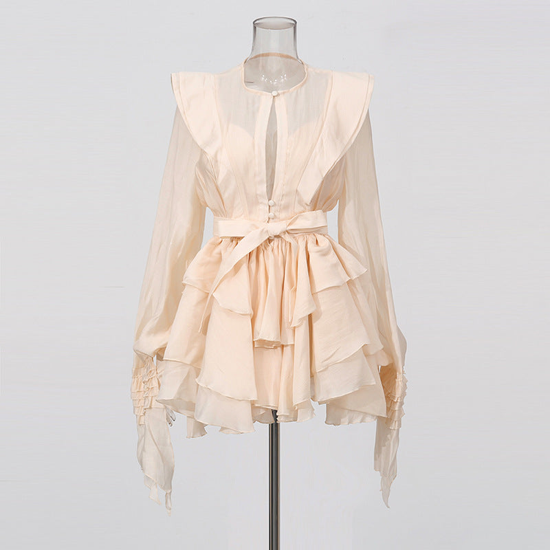 Belted Frill Dress
