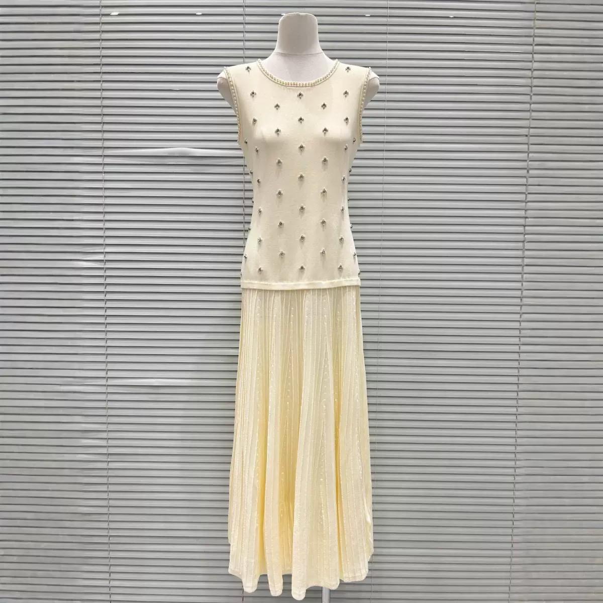 Vest Long Dress Slim-Fit Dress